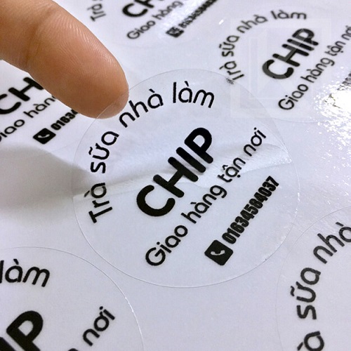 in tem nhãn decal trong suốt